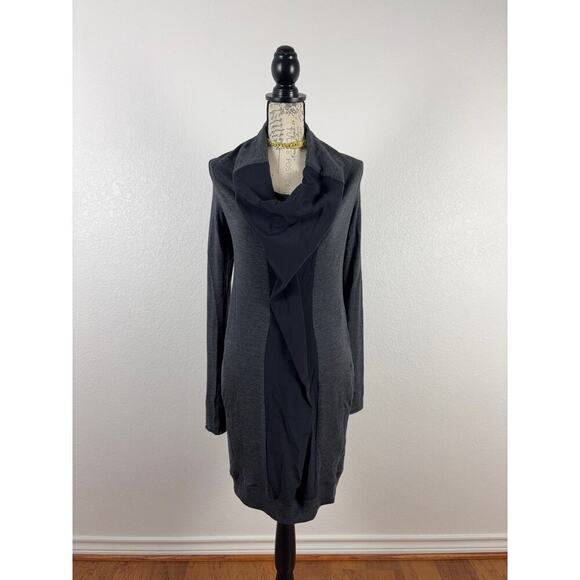 B45 BRUNELLO CUCINELLI Draped Wool Sweater Dress Womens 2 Old Money Minimalist - Picture 1 of 7